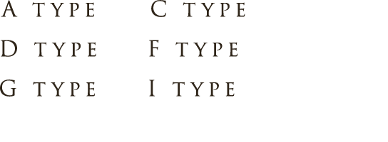 A type G type J type K type